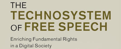 Buchpräsentation und Podiumsdiskussion Prof. Dr. Christoph B. Graber "The Technosystem of Free Speech" Banner