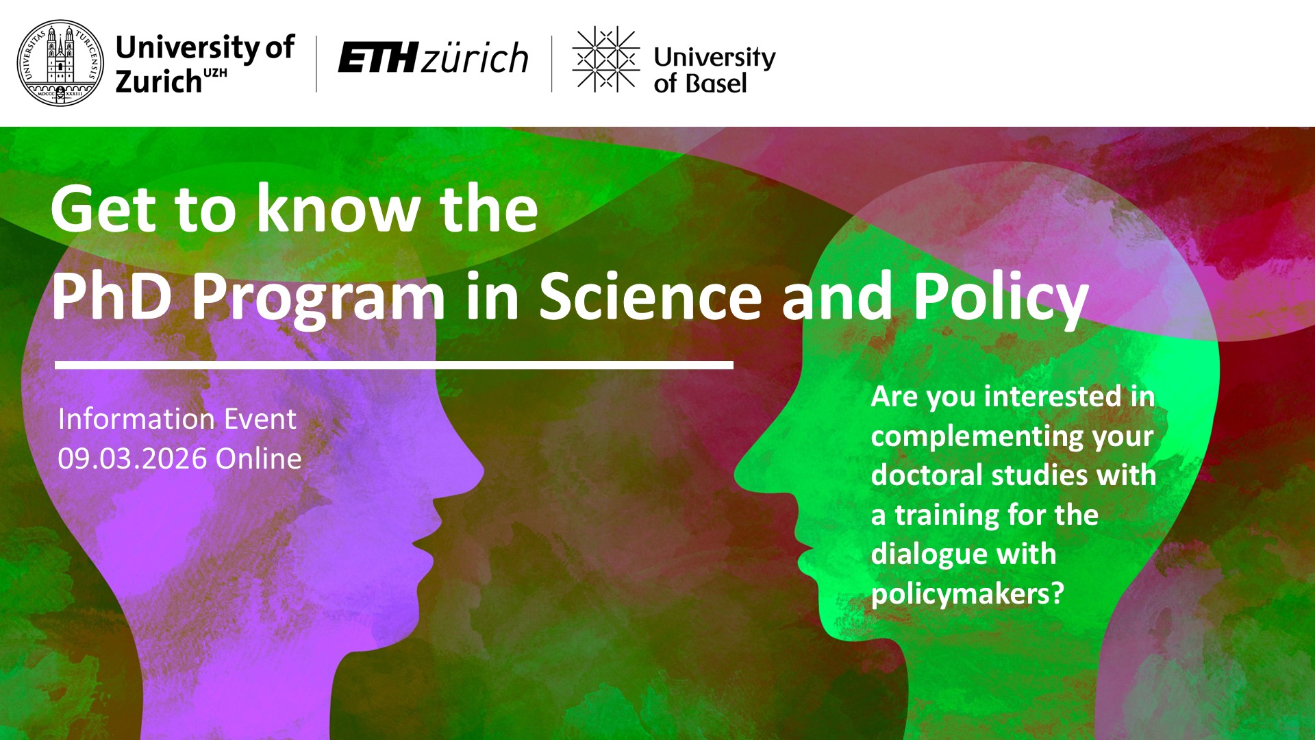 Get to know - PhD Program in Science & Policy Banner